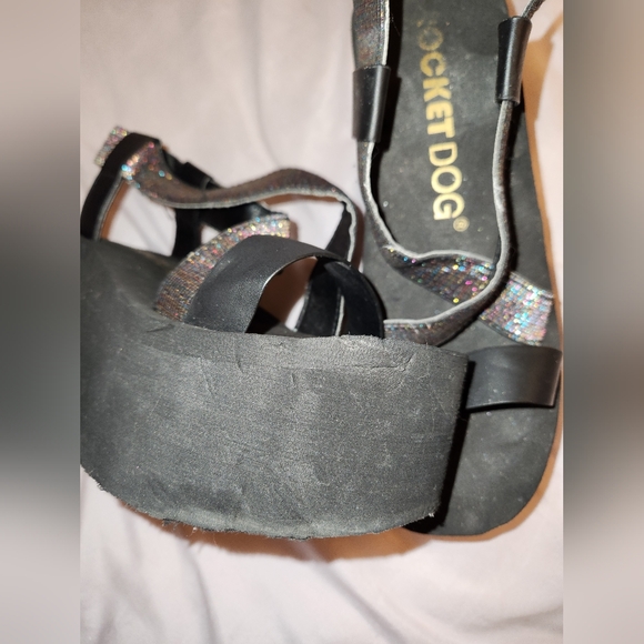 Size 9 40 euro rocket dog platform sandals rainbow iridescent - Picture 8 of 9